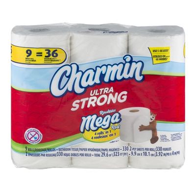 Charmin Ultra Strong Mega Roll Bathroom Tissue - 9 CT