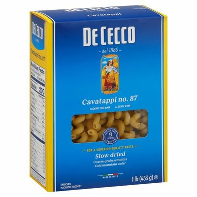 De Cecco Cavatappi, No. 87, Slow Dried
