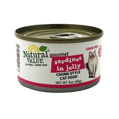 Natural Value Sardines In Jelly Chunk Style Cat Food 3 Oz Instacart