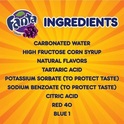Fanta Grape Soda Fruit Flavored Soft Drink