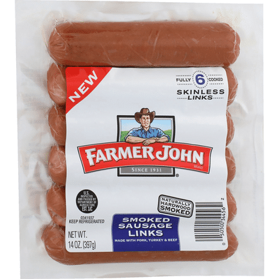 Farmer John Sausage Links, Skinless, Smoked