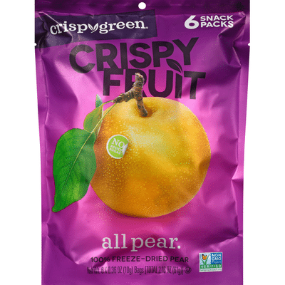 Crispy Green Crispy Fruit, All Pear, 6 Snack Packs
