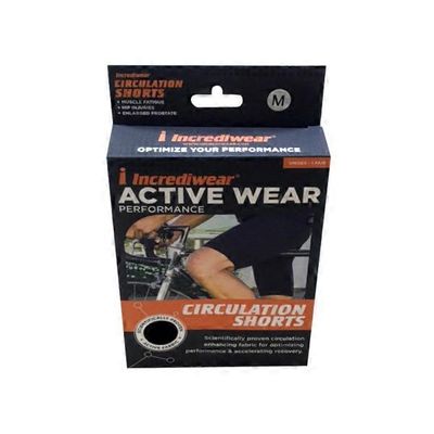 Incrediwear Black Unisex Adult Circulation Shorts
