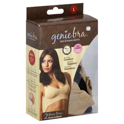 Genie Bra Bras, Large, Nude & Black