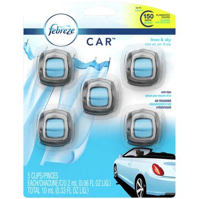 Febreze Air Freshener Vent Clips, Linen & Sky
