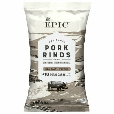 Epic Sea Salt & Pepper Pork Rinds, Keto Friendly, Paleo Friendly