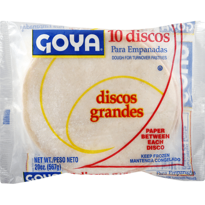 Goya Empanada Discos Dough for Turnover Pastries, Large