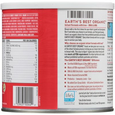 Earth's Best Organic Dairy Infant Formula with Iron