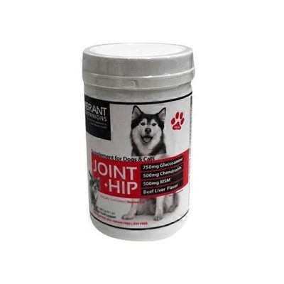 Vibrant Health Beef Liver Flavor Joint + Hip Supplement For Dogs & Cats
