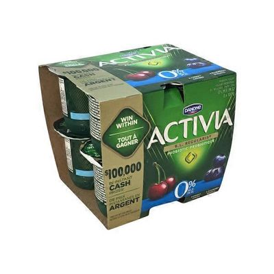 Activia Danone 0% Cherry & Blueberry Yogurt