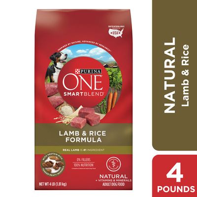 Purina ONE Natural Dry Dog Food, SmartBlend Lamb & Rice Formula