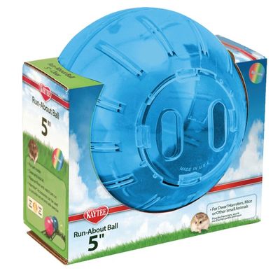 Kaytee 5" Mini Rainbow Run-About Ball for Small Animals