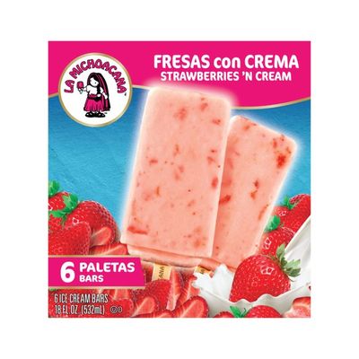La Michoacana Strawberries N Cream Paletas 3 Fl Oz Instacart