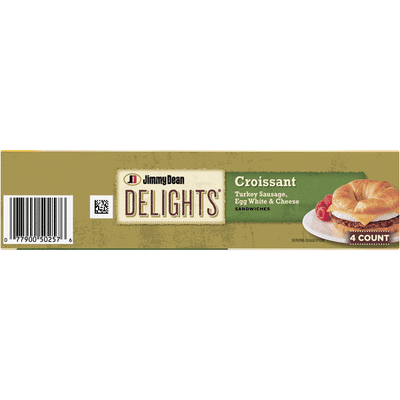 Jimmy Dean Delights Frozen Turkey Sausage, Egg White & Cheese Croissant Sandwiches