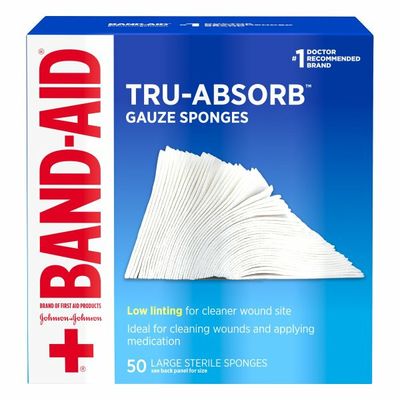 Band-Aid Brand Of First Aid Products Tru-Absorb Gauze Sponges, 4 Inches By 4 Inches