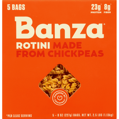 Banza Rotini, Chickpeas, 5 Bags