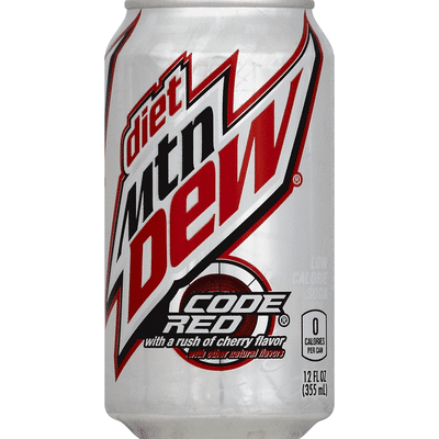 Mtn Dew Diet Code Red Cherry Soda 12 Fl Oz Instacart