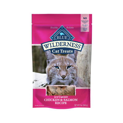 Blue Buffalo Wilderness Grain Free Soft-Moist Cat Treats, Chicken & Salmon