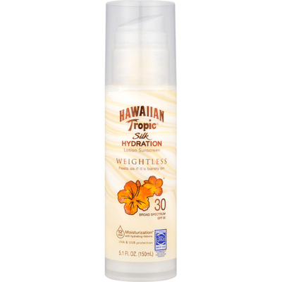Hawaiian Tropic Hawaiian Topic Silk Hydration Lotion Sunscreen SPF 30 Weightless