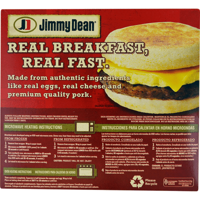 Jimmy Dean Sausage, Egg & Cheese English Muffin Sandwiches