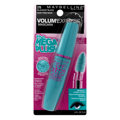 Maybelline Mascara, Washable, Blackest Black 270