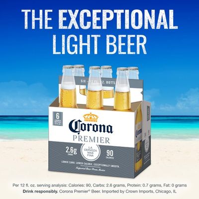 Corona Premier Mexican Lager Light Beer Bottles