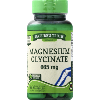 Nature S Truth Organic Magnesium Glycinate 665 Mg Quick Release Capsules 60 Each Instacart