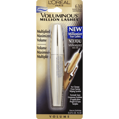 L'Oreal Mascara, Waterproof, Blackest Black 630