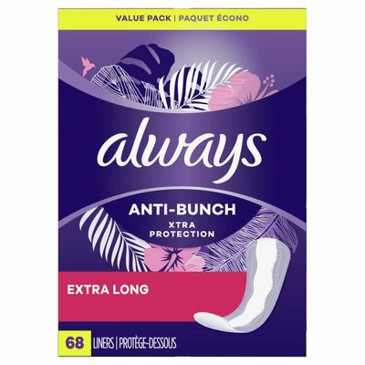 Always Anti-Bunch Xtra Protection Exra Long Absorbency Unscented