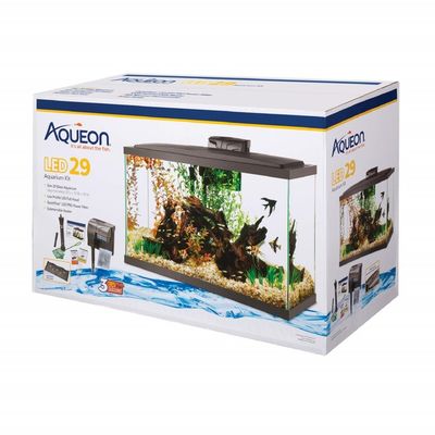 Aqueon 29-Gallon Glass Fish Tank Kit With LED Light