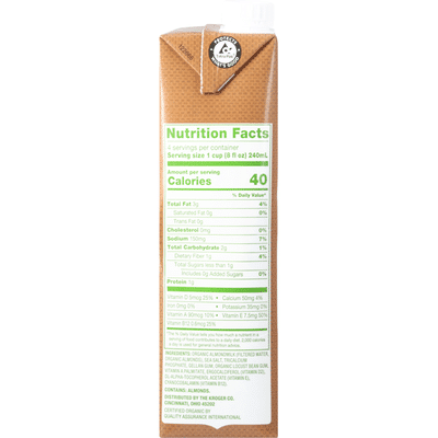 Simple Truth Organic Almondmilk, Unsweetened