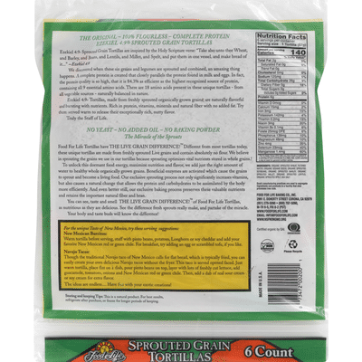 Food For Life Organic Sprouted Grain Tortillas 8 Inch (6 Ct) Delivery 