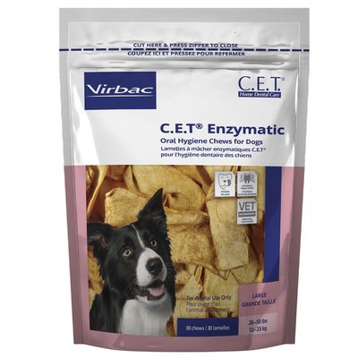 Virbac C.E.T. Oral Hygiene Rawhide Dog Chews Large