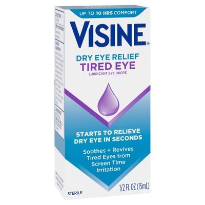 VISINE Dry Eye Relief Tired Eye Lubricant Eye Drops