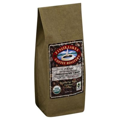 Finger Lakes Coffee Roasters Coffee, Organic/Fair Trade Certified, Whole Bean, Jamaican Me Crazy