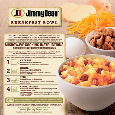 Jimmy Dean Sausage, Egg & Cheese Breakfast Bowl