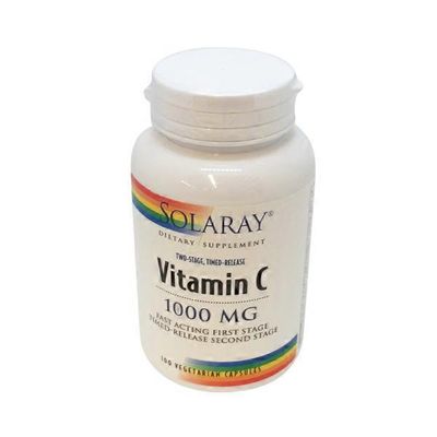 Solaray Timed Release Vitamin C 1000 Mg Fast Acting Long Lasting Dietary Supplement Vegcaps