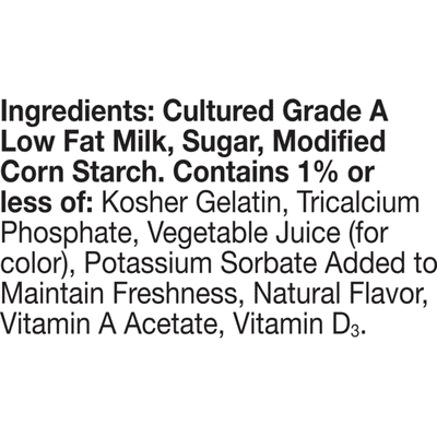 Yoplait Go-Gurt, Low Fat Yogurt, Strawberry