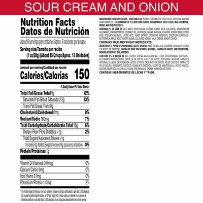 Pringles Potato Crisps Chips, Lunch Snacks, Snacks On The Go, Sour Cream and Onion