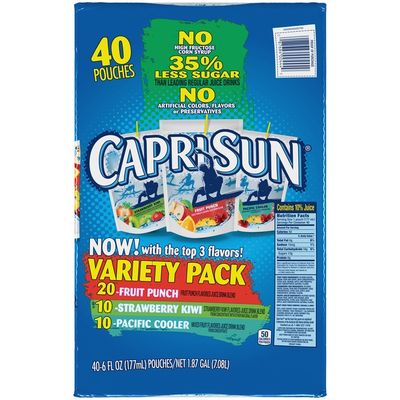 Capri Sun Fruit Punch, Strawberry Kiwi & Pacific Cooler Naturally Flavored Juice Drink Blend Variety Pack