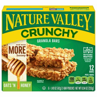 Nature Valley Granola Bars, Oats 'n Honey, Crunchy