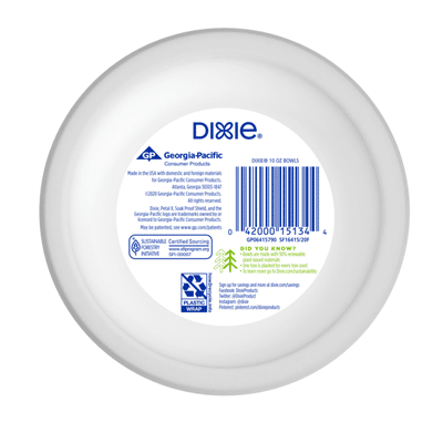 Dixie Paper Bowls, 10 oz Disposable Bowls (Design May Vary)