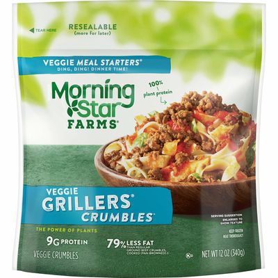 Morning Star Farms Veggie Meal Starters Crumbles, Grillers Original, Vegan