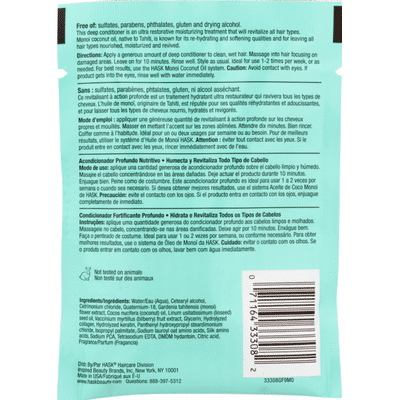 Hask Monoi Coconut Oil Nourishing Deep Conditioner