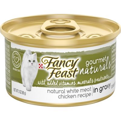 Fancy Feast Natural Wet Cat Food, Gourmet Naturals White Meat Chicken Recipe in Gravy