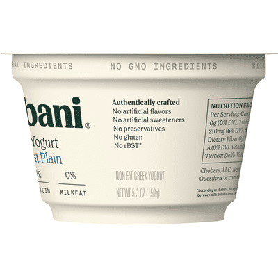 Chobani Yogurt, Greek, Non-Fat, Plain