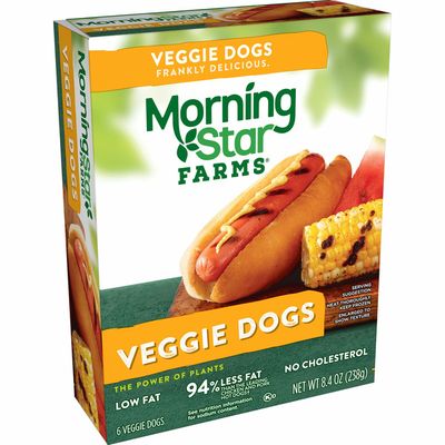 Morning Star Farms Meatless Hot Dogs, Plant Based Protein, Frozen Meal, Original