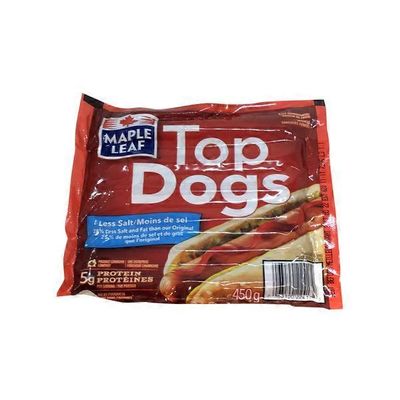 Maple Leaf Less Salt Top Dog Wieners