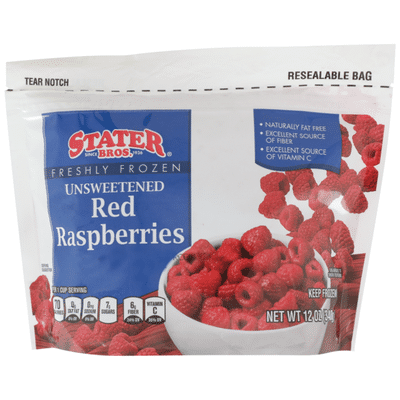 Stater Bros Freshly Frozen Unsweetened Red Raspberries