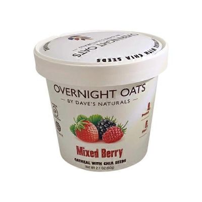 Dave's Overnight Mixed Berry Oats Cup